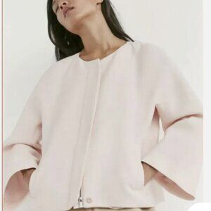 Massimo Dutti Textured Petal Pink Jacket-Sz M